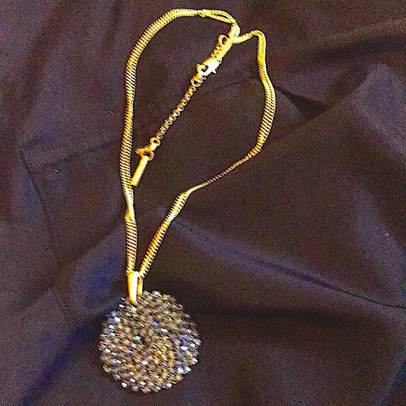 Blue Topaz & Gold Necklace. Stunning And statement - Picture 2 of 3